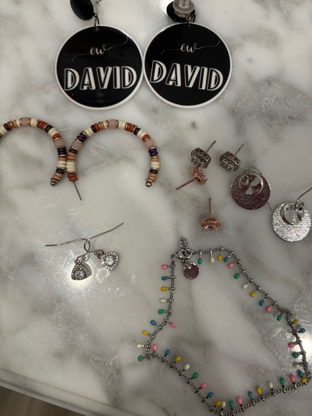 Earrings and anklet bundle!